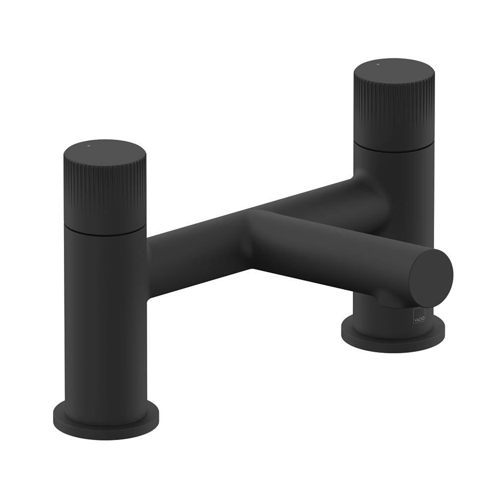 Vado Safari Leverless Matt Black Deck Mounted Bath Filler